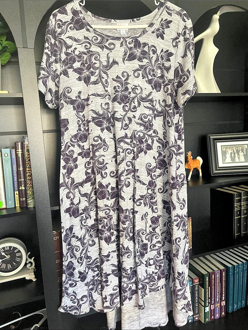LuLaRoe Dress high-low Purple & Gray XL